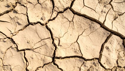 Fototapeta premium Dry cracked earth texture. Perfect for backgrounds, drought concepts, and environmental themes.