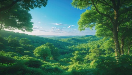 Fototapeta premium Sunset in the Forest