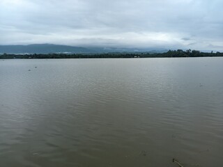 clouds over the lake