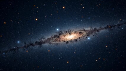 Naklejka premium Brilliant galaxy and cosmic scenery