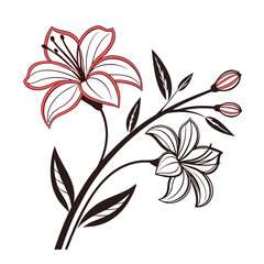 Flower vector icon on white background. Adobe Illustrator Artwork