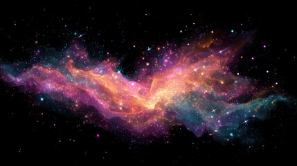 Obraz premium Cosmic Nebula: A Celestial Tapestry of Colors and Light