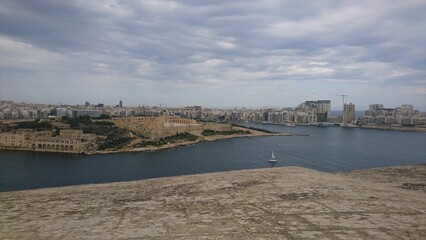 Scenic View of Manoel Island and Sliema Skyline, Malta