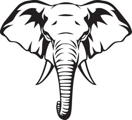 black silhouette elephant tattoo