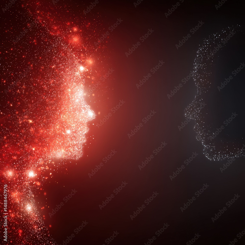 Aufkleber Abstract red and black background creating a dramatic and artistic visual for creative designs and concepts