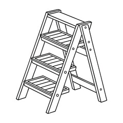 Library staircase ladder safety helmet vector design