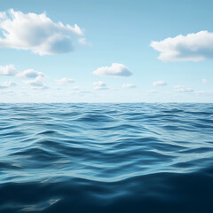 Obraz premium Vibrant ocean wave beneath fluffy clouds high resolution picture