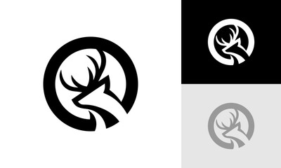 letter O deer logo