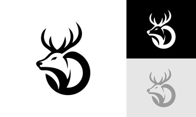 letter O deer logo