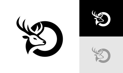 letter O deer logo