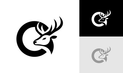letter O deer logo
