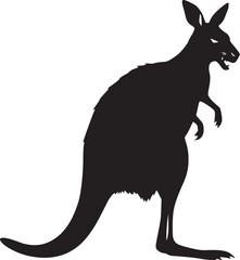 black outline silhouette kangaroo