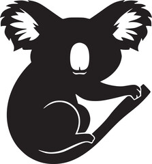 black koala silhouette tattoo ideas