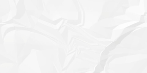 White crumple obsolete billboard rumple. wrinkle ripped creased white crumple aged closeup craft document grunge recycling paper background.	
