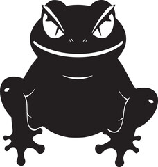 black and white silhouette tattoo of frog