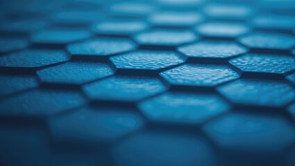 Blue ocean-inspired abstract background with polygonal shapes, gradient texture, and light effects