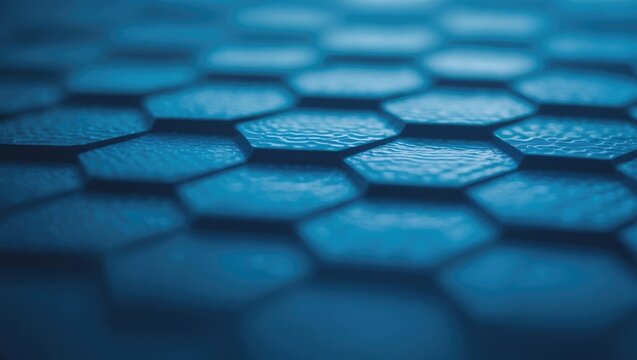 Blue ocean-inspired abstract background with polygonal shapes, gradient texture, and light effects