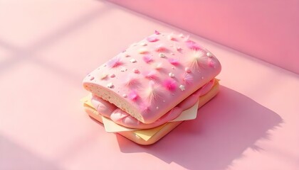 pink and white chocolate candy