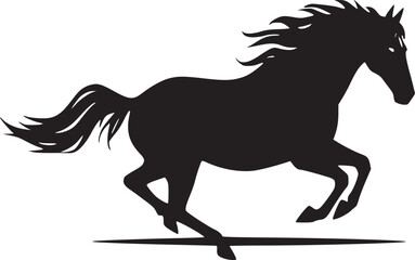 black outline silhouette horse