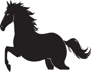 black horse silhouette tattoo ideas