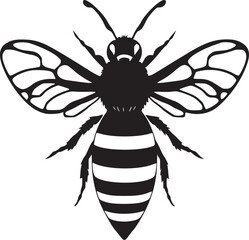 black bee silhouette tattoo ideas