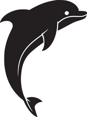 black outline monkey dolphin