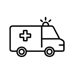 Ambulance Vehicle Icon Representing Emergency Medical Transport