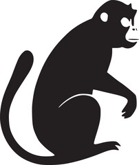 black outline monkey tattoo