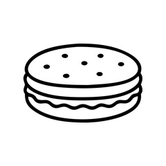 Cookie Sandwich Icon Representing Dessert Biscuit