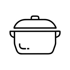 Cooking Pot with Lid Icon Representing Meal Preparation