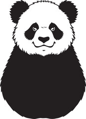 black panda silhouette tattoo ideas