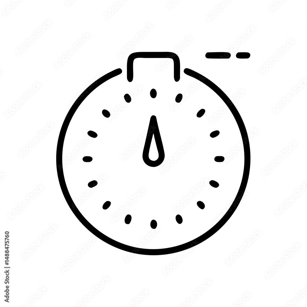Poster kitchen timer icon representing cooking countdown and time management