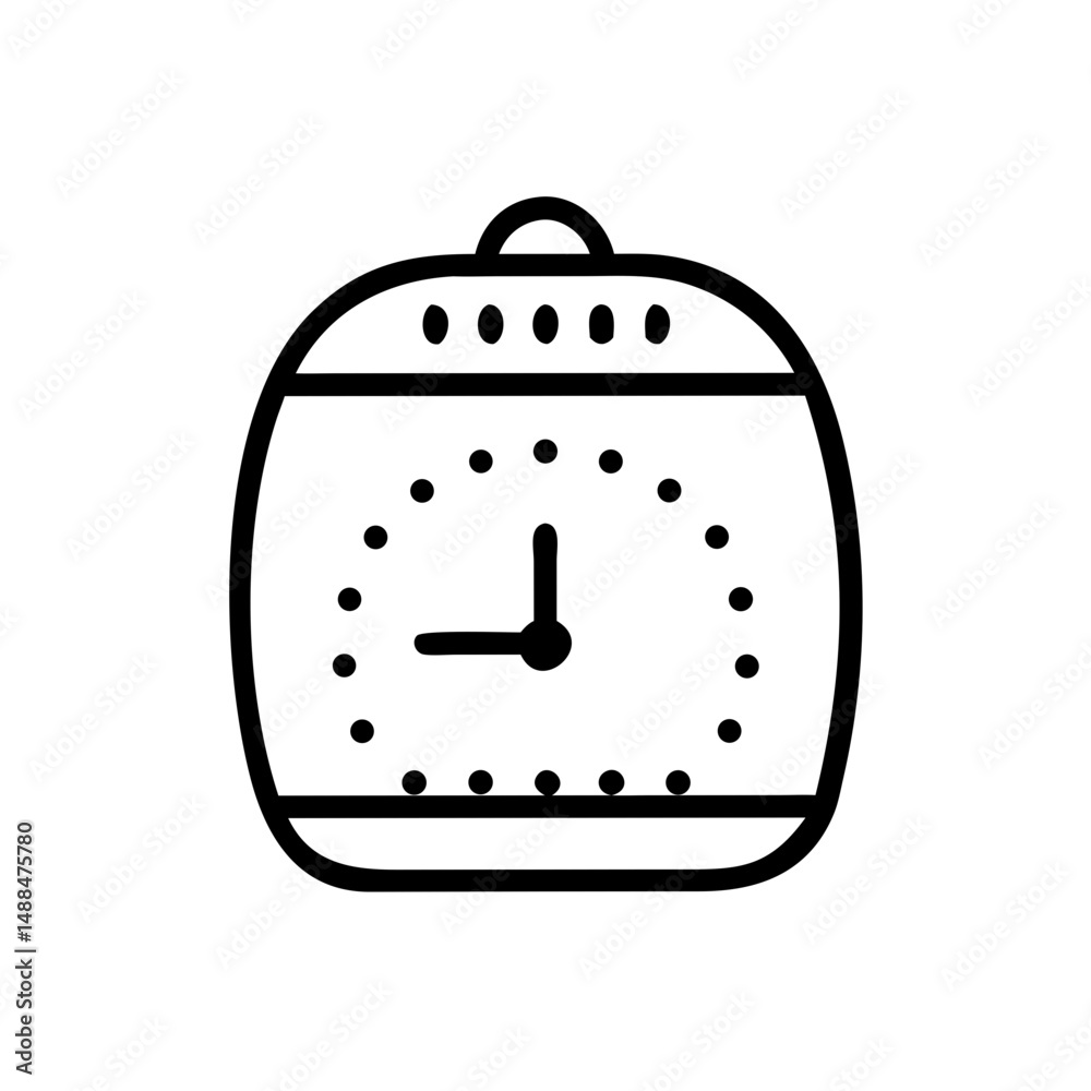Poster kitchen timer icon representing cooking countdown and time management