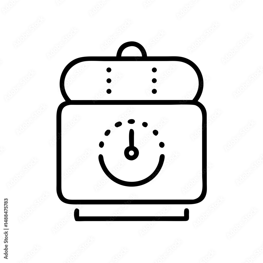 Poster kitchen timer icon representing cooking countdown and time management