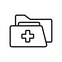 Obraz premium Medical File Folder Icon Representing Health Records and Patient Documentation