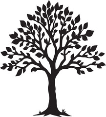 black tree silhouette tattoo ideas