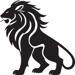 black silhouette of tiger