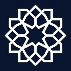 Arabic Mashrabiya Lattice Pattern in White – Elegant Islamic Decorative Background