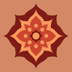 Floral sun rays vector design pattern