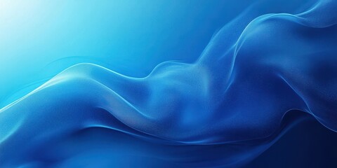 Obraz premium Fluid blue fabric waves flowing softly under natural light creating a serene, calming atmosphere