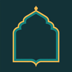 Abstract vector illustration with a gold decoration pattern offers a blank frame for your text design