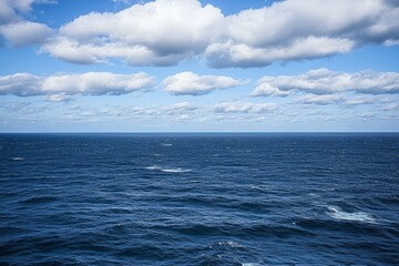 Obraz premium Open Ocean with Cloudy Sky