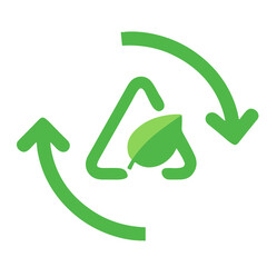 Fototapeta premium recycle symbol on white background