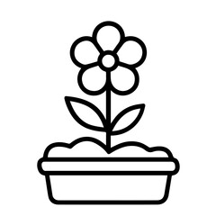 Garden flower icon on white background vector
Vector icon plants and flowers