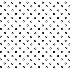  Black and white vector seamless pattern with small diamonds , star shapes ,rhombuses .Abstract black and white geometric texture .Simple minimal wide repeat background .