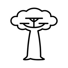 Baobab icon on white background vector
Vector icon plants and flowers