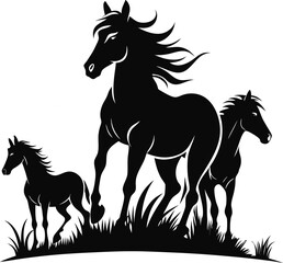 horse silhouette vector