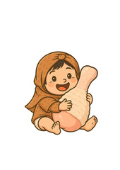 baby girl with Chicken thighs