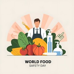 Chef Celebrating World Food Safety Day