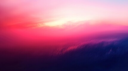 Obraz premium Vibrant, colorful, hazy, sunset, sky, aerial, view, with, soft, light.